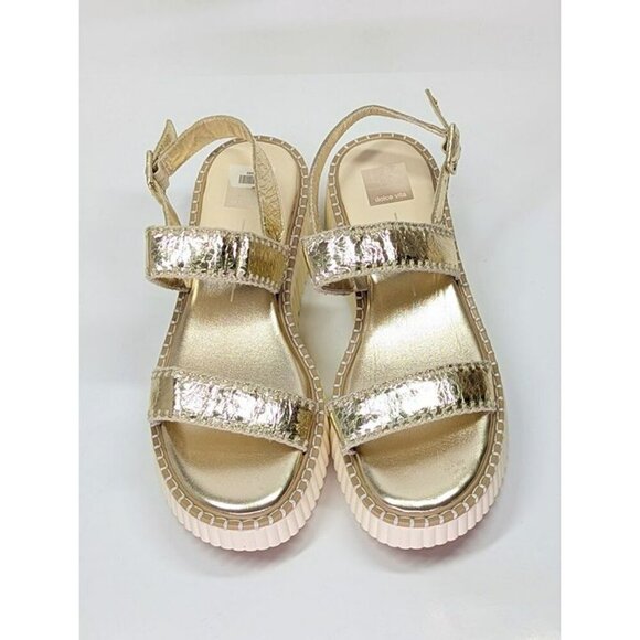 Dolce Vita Daiya Women's Metallic Platinum Platform Sandal Size 9.5 (MSRP $130) - Picture 4 of 11